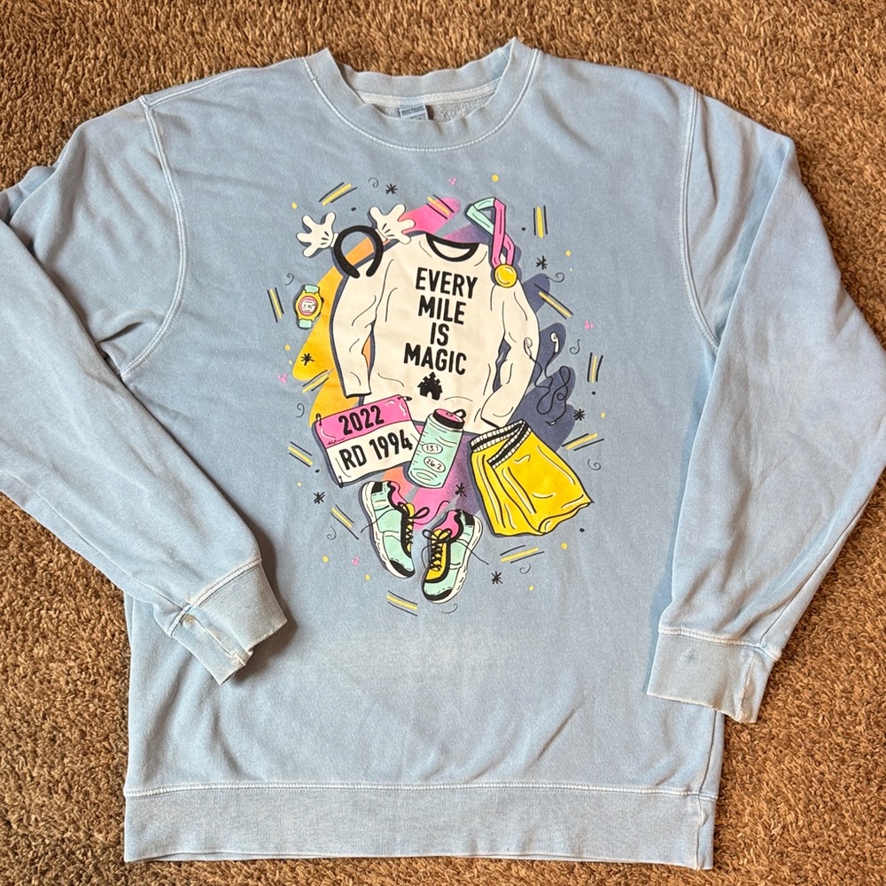 Light Blue Graphic Women's Sweater